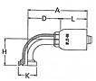 90º Elbow Split Flange Code 61